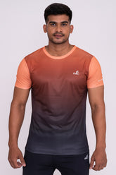 Ombrey Round Neck T-Shirt Orange (D)